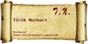 Török Norbert névjegykártya