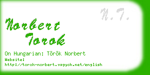 norbert torok business card